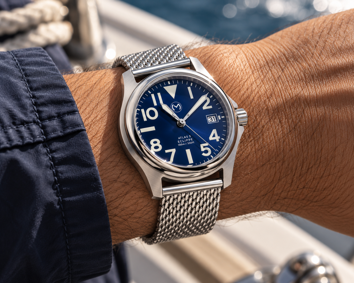 Atlas Eclipse Solar Blue Dial [38mm]