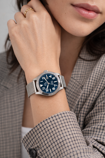 Atlas Eclipse Steel Blue Dial 38mm - Bundle