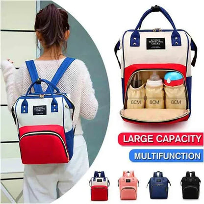 Baby Care Mummy Bag – Large Capacity Travel Diaper Backpack with Insulated Bottle Pockets