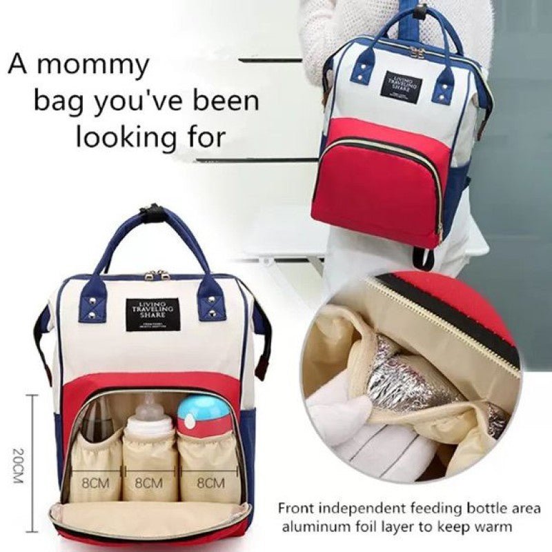 Baby Care Mummy Bag – Large Capacity Travel Diaper Backpack with Insulated Bottle Pockets