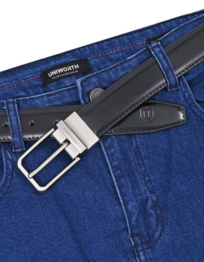 Black Plain Reversible Formal Belt