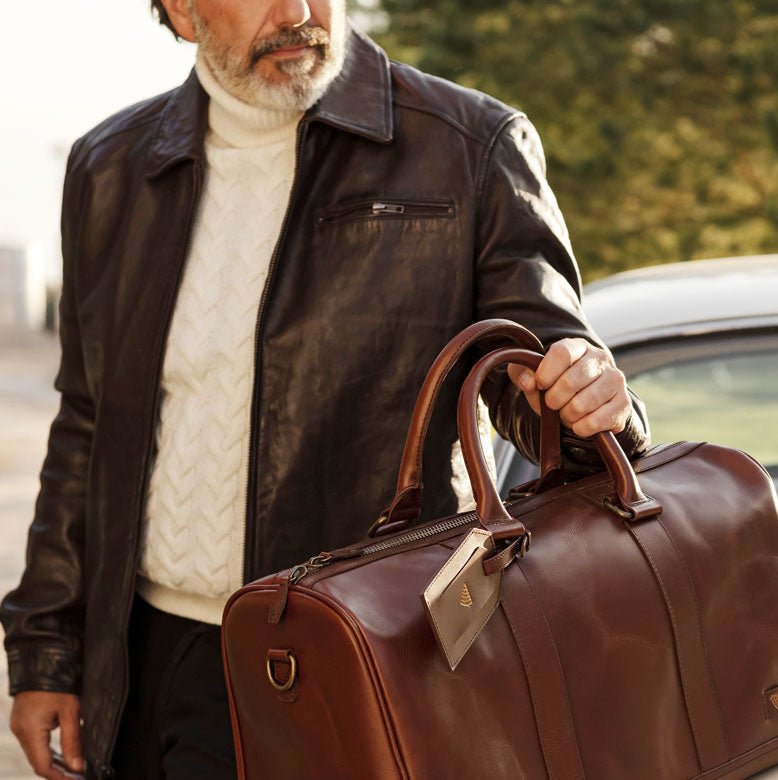 Glenwood Leather Driving Jacket | Mahogany