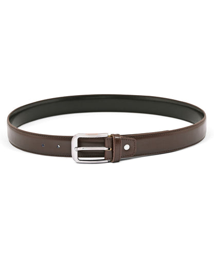 Brown Plain 100% Leather Formal Belt