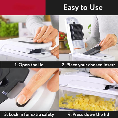 High Quality 16-in-1 Vegetable Cutter – Multifunctional Chopper & Slicer Set
