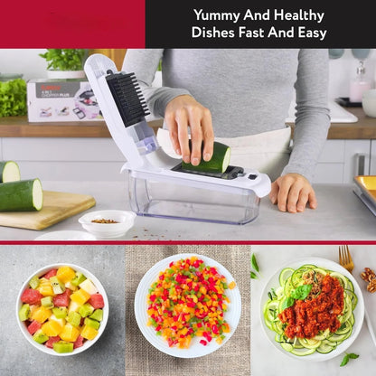 High Quality 16-in-1 Vegetable Cutter – Multifunctional Chopper & Slicer Set