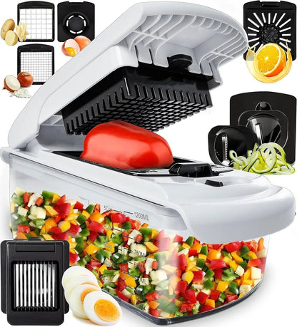 High Quality 16-in-1 Vegetable Cutter – Multifunctional Chopper & Slicer Set