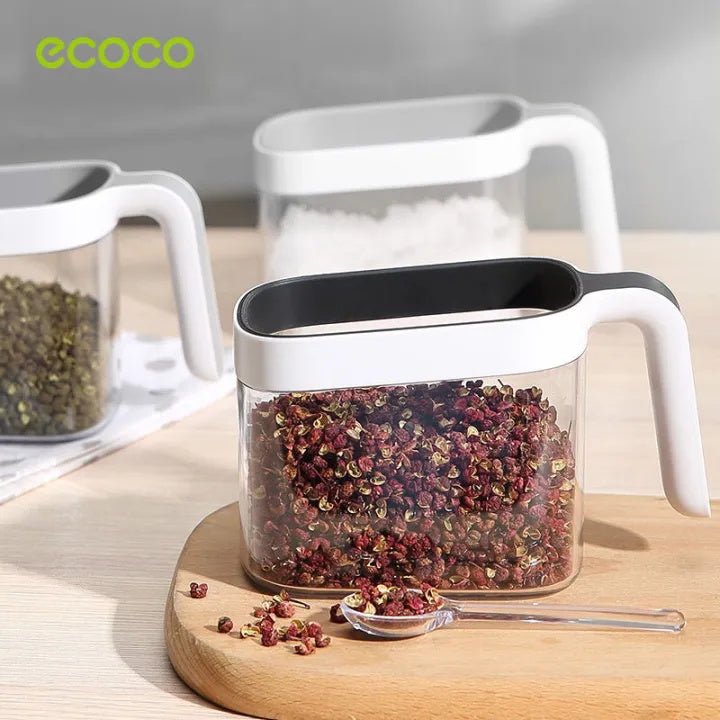 Ecoco Kitchen Spice Organizer – Wall Mounted 3 Container Storage Box