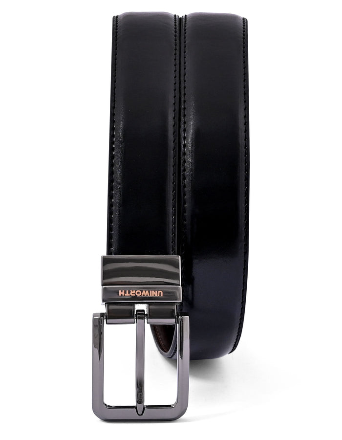 Black Plain Reversible Formal Belt