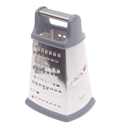 4-Sided Stainless Steel Grater with Metal Bar Handle