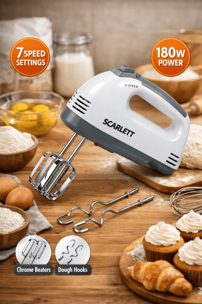 Handheld Electric Mixer – Egg, Cream & Dough Beater