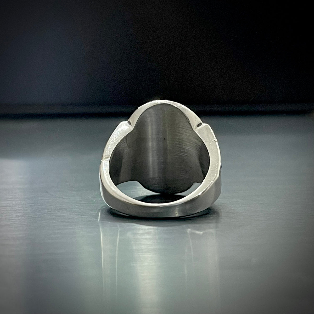 Red Oval Stone Turkish Ring For Men