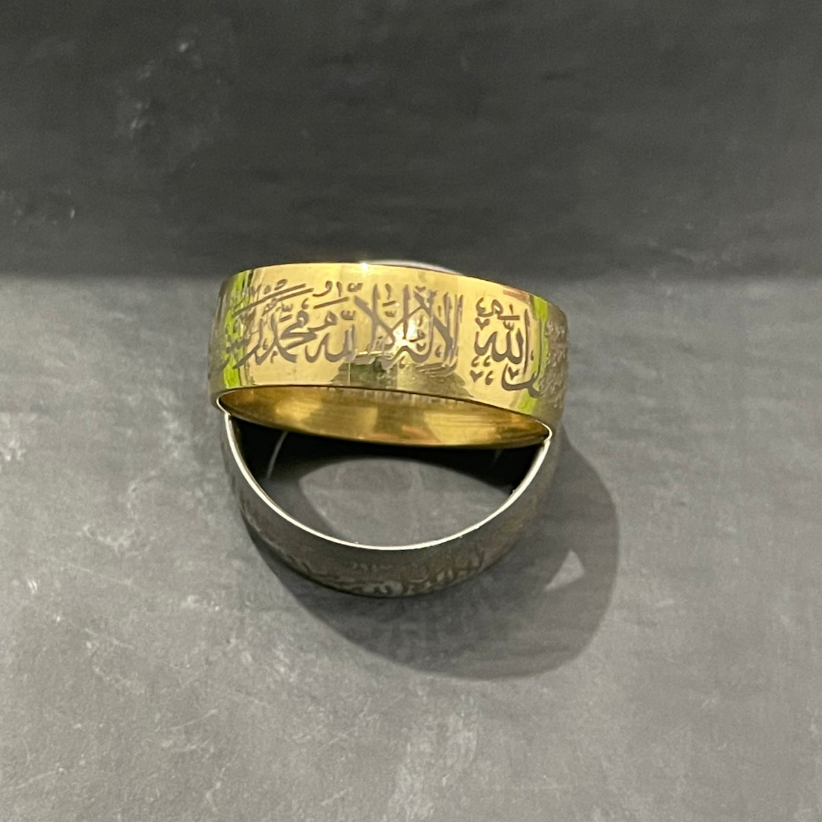 Kalma Islamic Ring For Men Women (Golden)