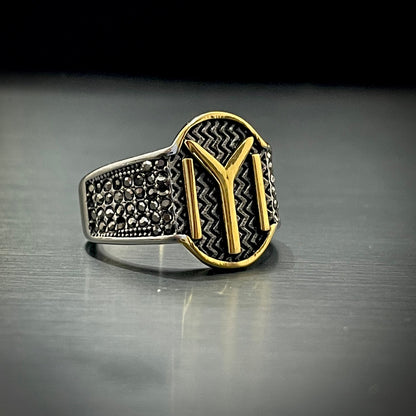 Cubical Zircon Oval Turkish Ring For Men