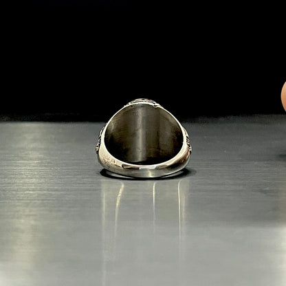 Cubical Zircon Round Turkish Ring For Men