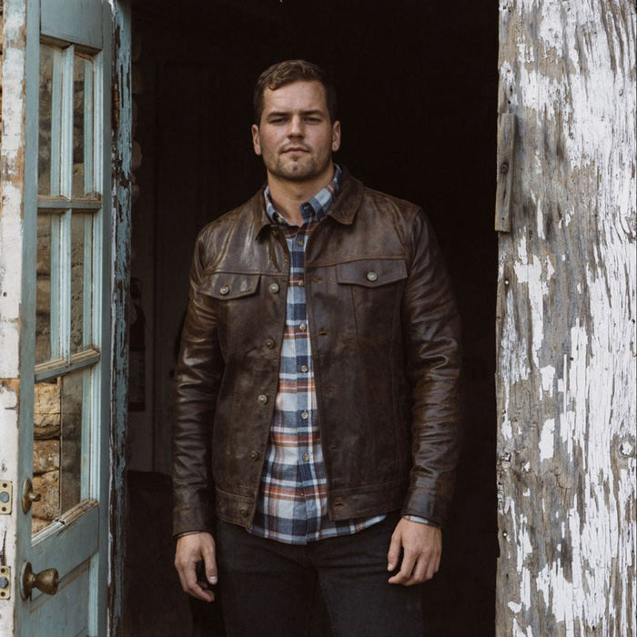 Driggs Leather Jacket | Brown