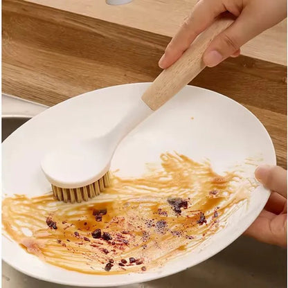 Long Handle Pot & Pan Cleaning Brush – Kitchen Stove Scrubber with Hanging Design