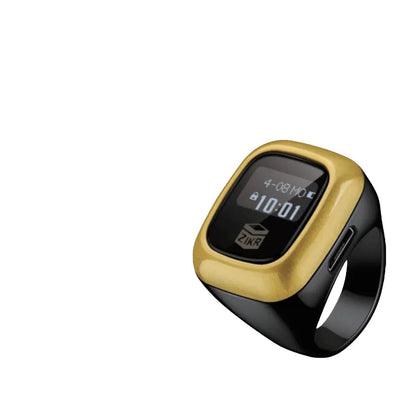 Multifunction OLED Digital Tasbih Ring – Rechargeable Zikr Counter