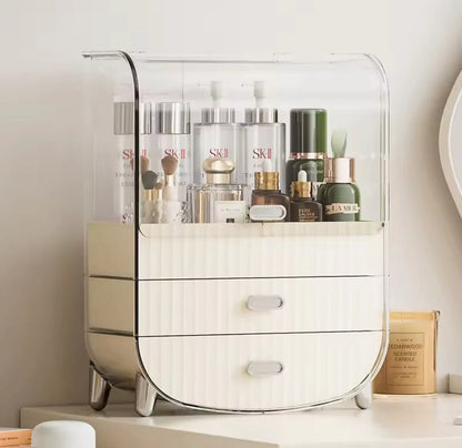 Multipurpose Acrylic Cosmetic Organizer – Transparent Makeup Drawer Box