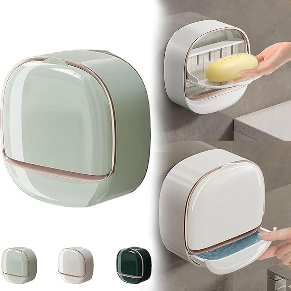 Luxury Wall Mounted Soap Holder with Drainage – Self Draining Soap Dish
