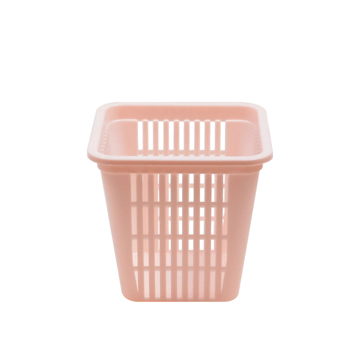 Organizer Basket Mini #2 – Compact Plastic Storage Basket Assorted (Beige, Pink, White, Grey)