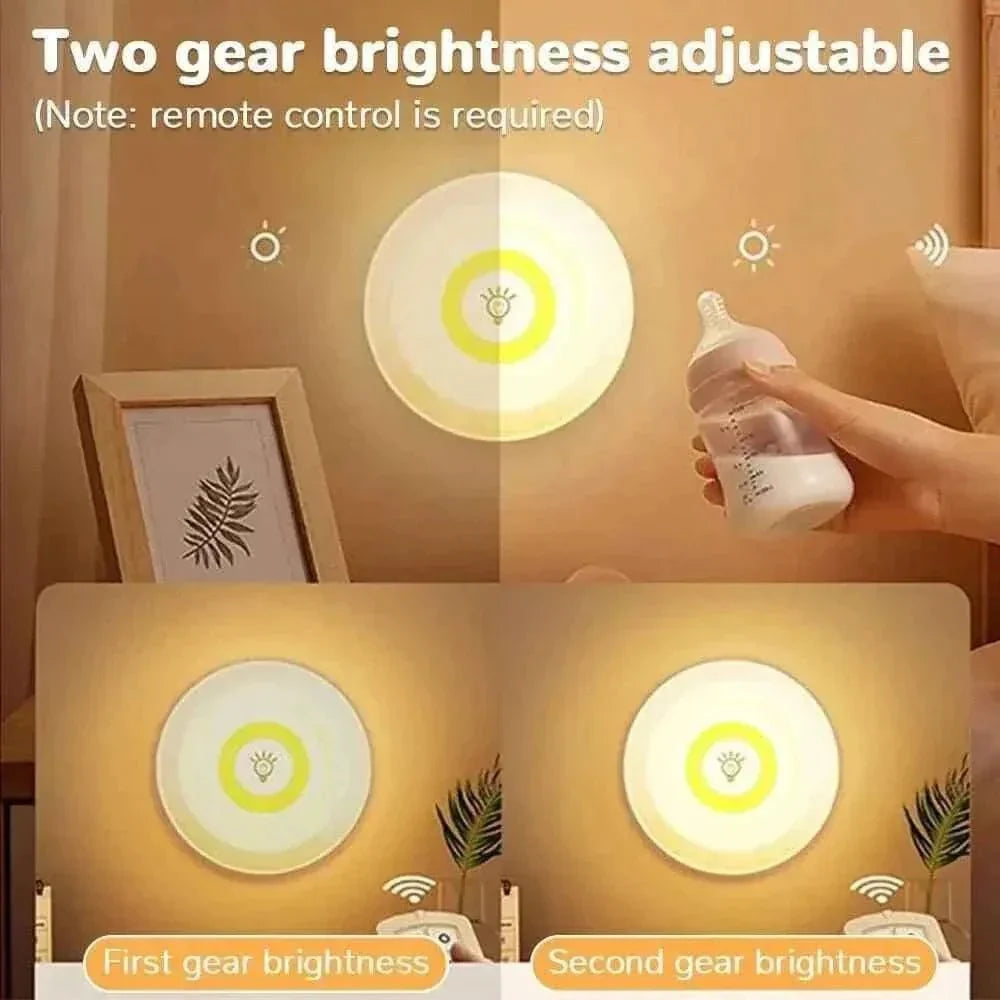 Wireless LED Night Light Pack of 3 with Remote – Stick On Cabinet Lights