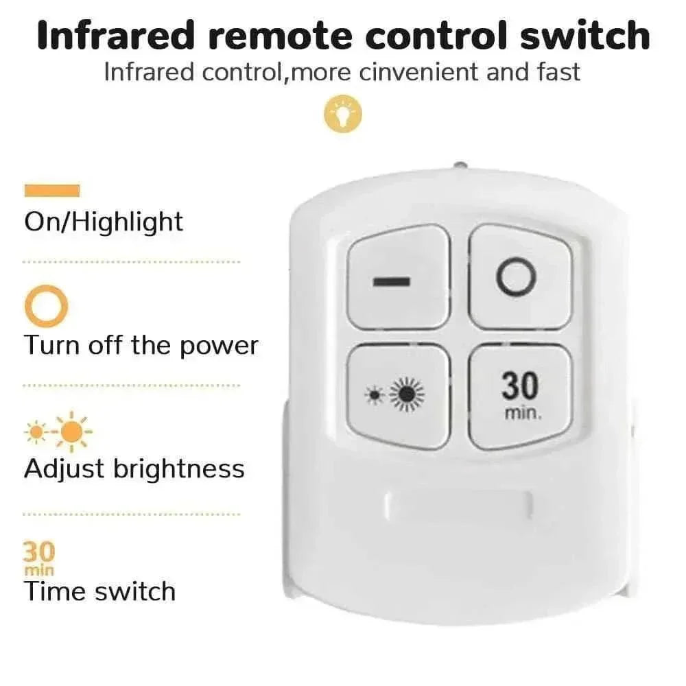 Wireless LED Night Light Pack of 3 with Remote – Stick On Cabinet Lights