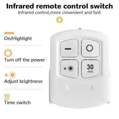Wireless LED Night Light Pack of 3 with Remote – Stick On Cabinet Lights