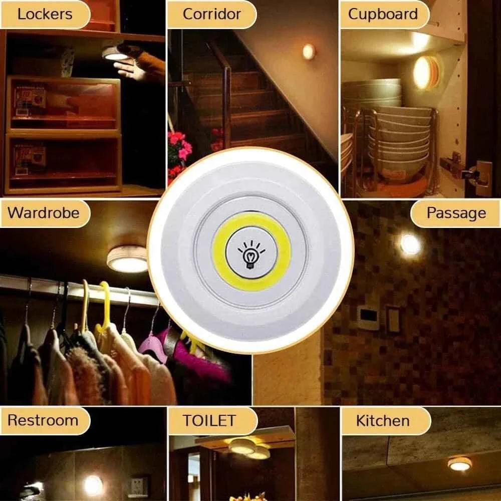 Wireless LED Night Light Pack of 3 with Remote – Stick On Cabinet Lights