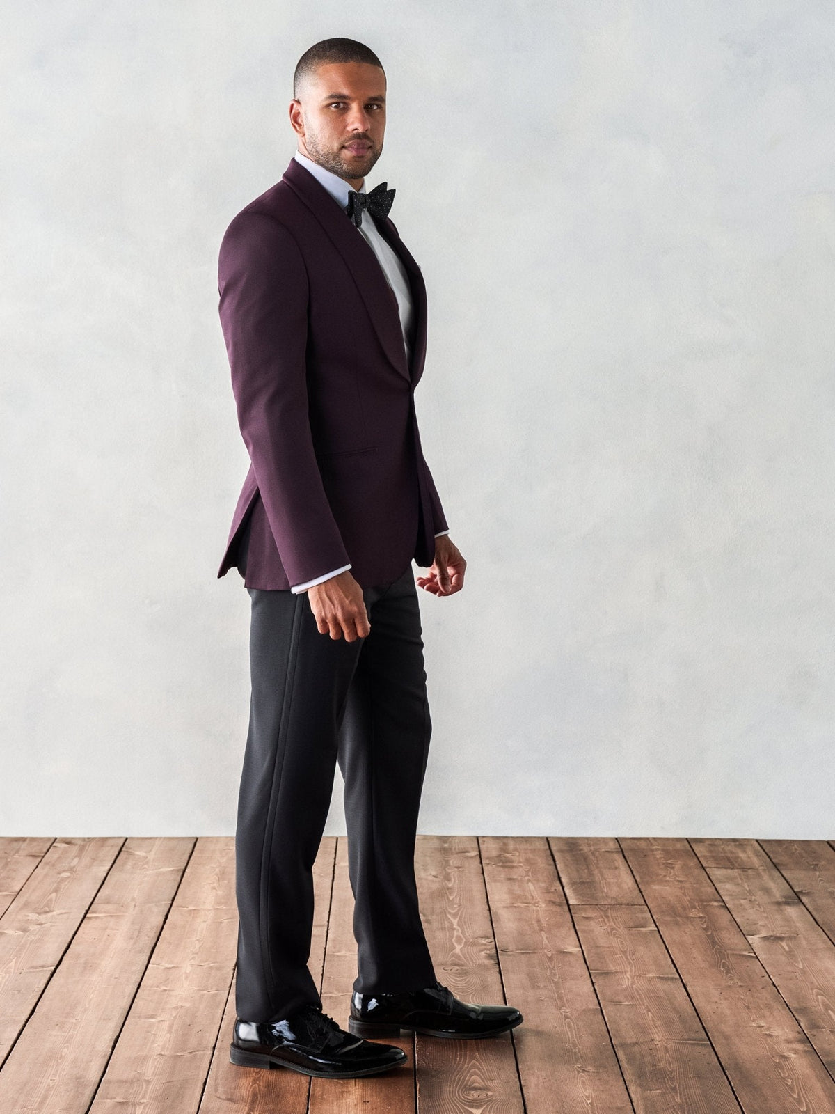 Plum Shawl Jacket Tuxedo