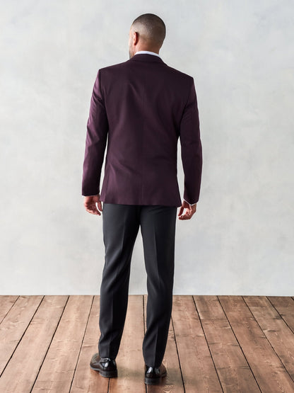 Plum Shawl Jacket Tuxedo