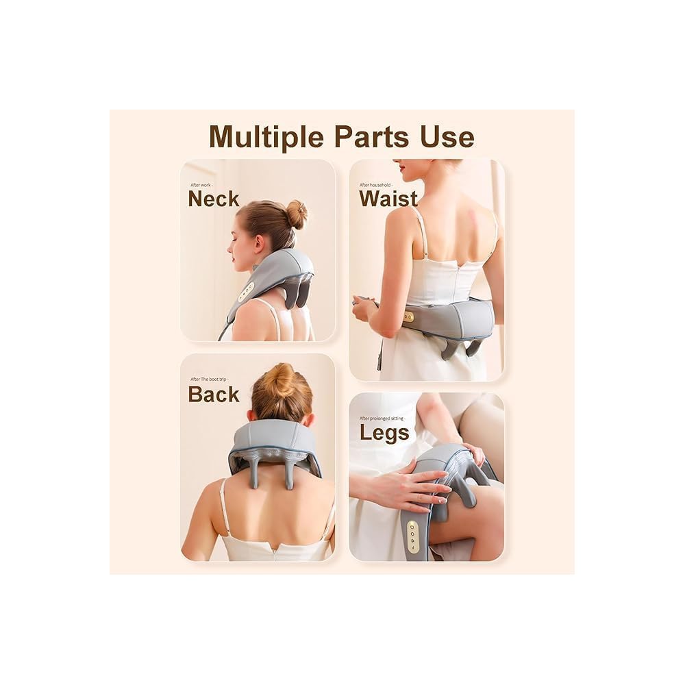 Portable Neck & Back Massager | Heat Therapy