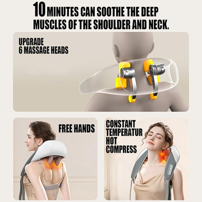 Portable Neck & Back Massager | Heat Therapy