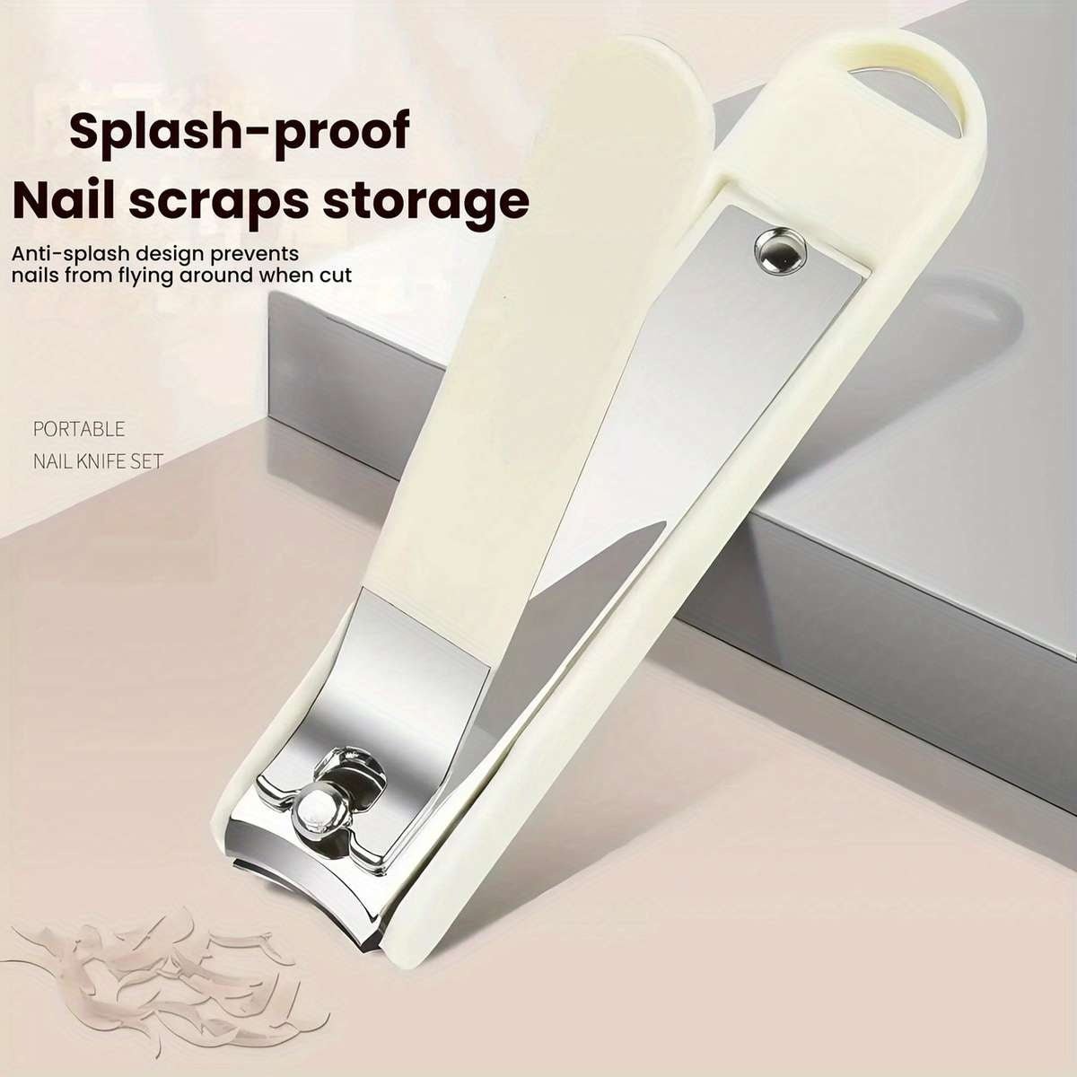 Premium 6pcs Nail Cutter Set – Portable Splash Resistant Grooming Kit for Men & Women