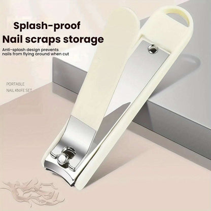 Premium 6pcs Nail Cutter Set – Portable Splash Resistant Grooming Kit for Men & Women