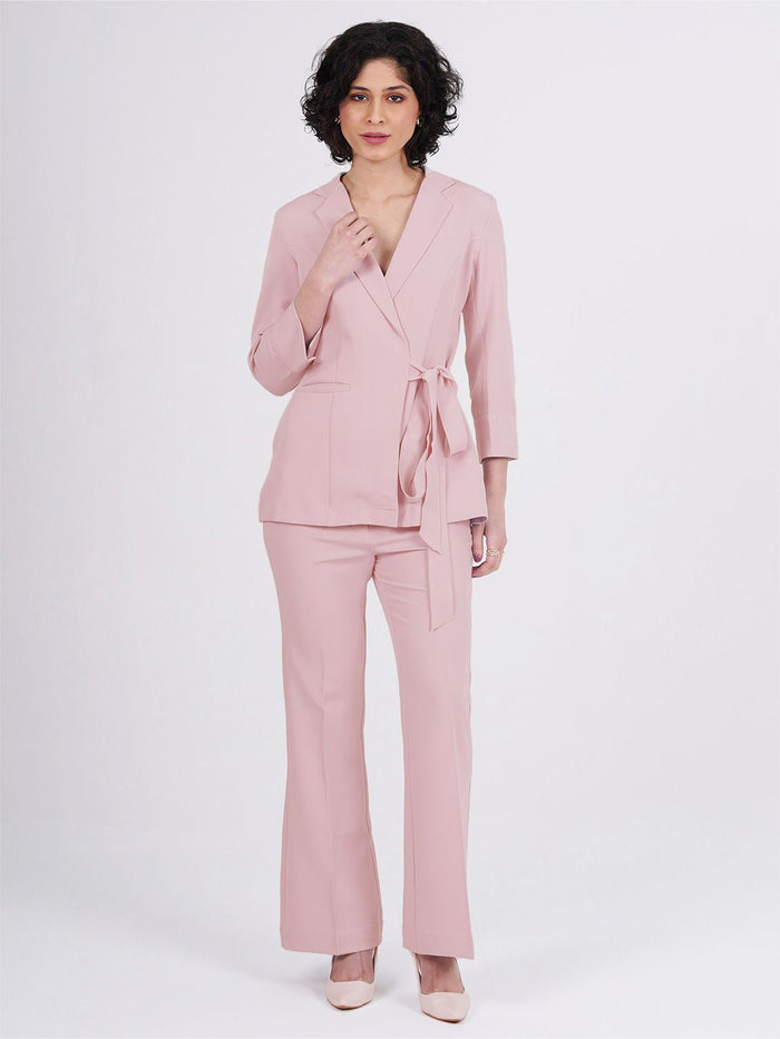 Women Pink Fit & Flared Trouser
