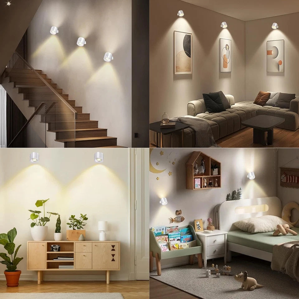 Rechargeable LED Wall Lights – 3 Color Dimmable Picture & Artwork Lamp (1-PC)
