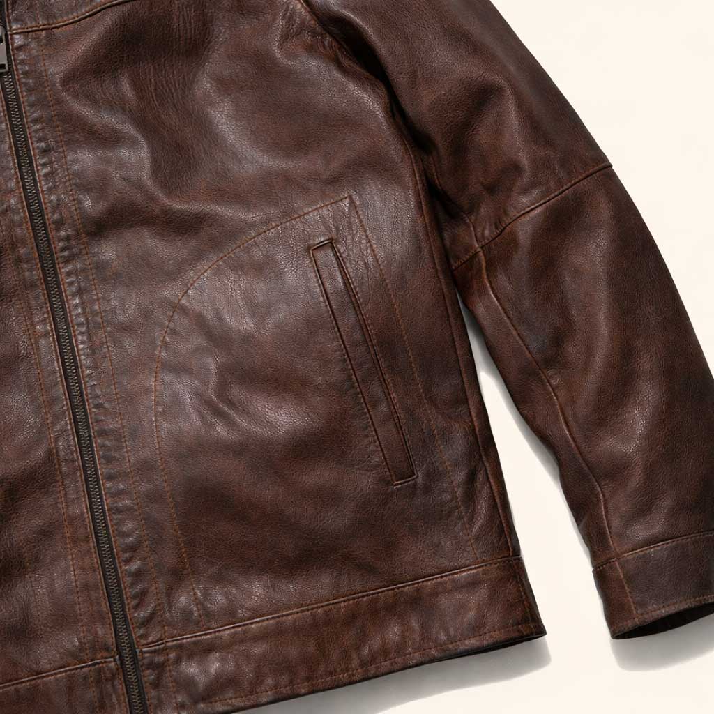 Sedona Light Weight Leather Jacket | Ironwood Brown
