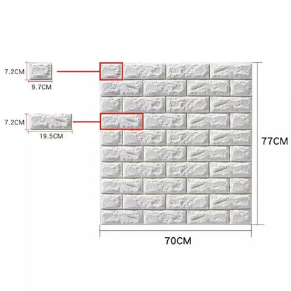 Self-Adhesive 3D Brick Wall Panels – Peel & Stick Waterproof Wall Decor for Home & Office