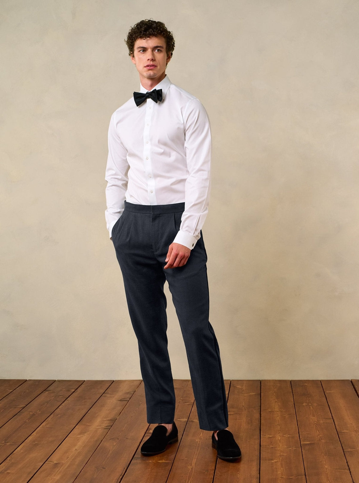 Shadow Black Linen Tuxedo