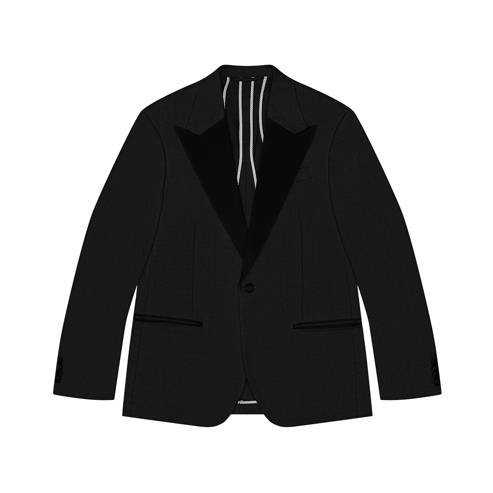 Shadow Black Linen Tuxedo
