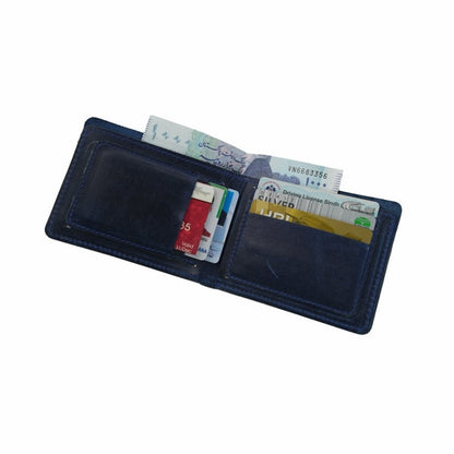 Mens Genuine Vintage Leather Wallet-BLUE BERRY S3