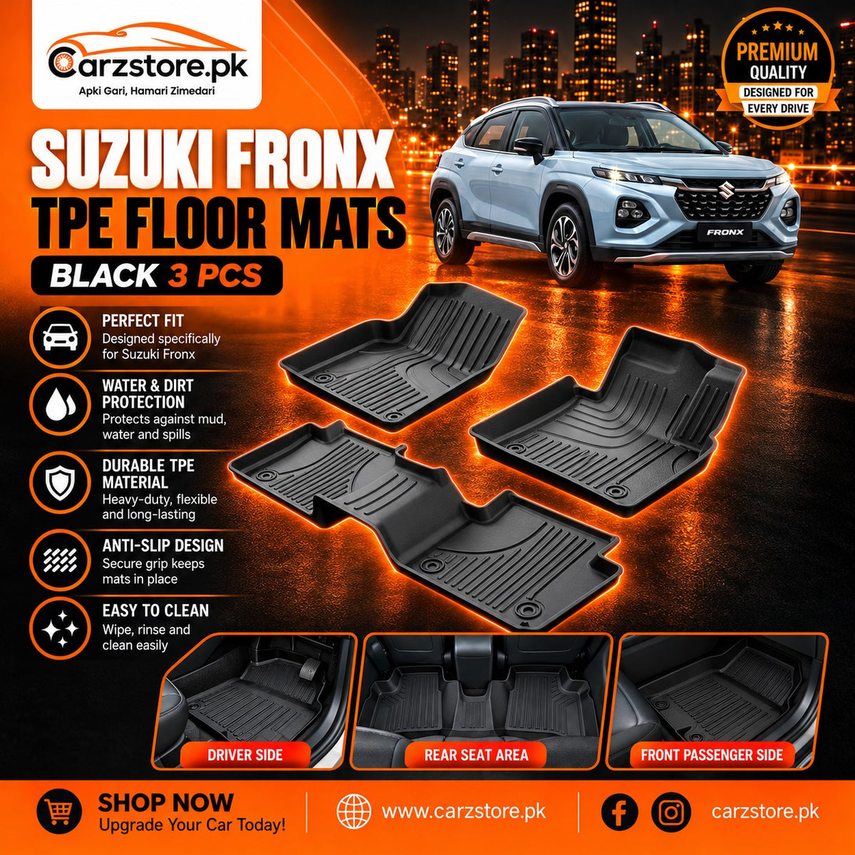 Suzuki Fronx TPE Floor Mats – Custom Fit