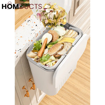 Wall-Mounted Kitchen Trash Bin with Lid – Slim Waste Bin