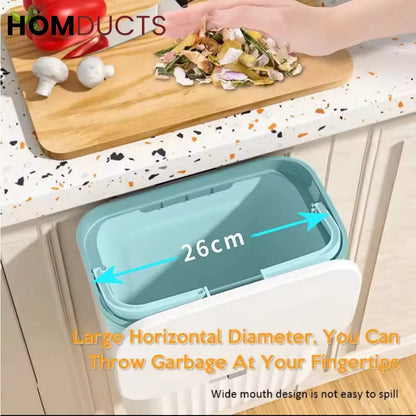 Wall-Mounted Kitchen Trash Bin with Lid – Slim Waste Bin