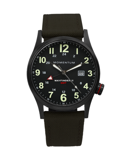 Wayfinder II GMT- Black Dial Bundle with Travel Case