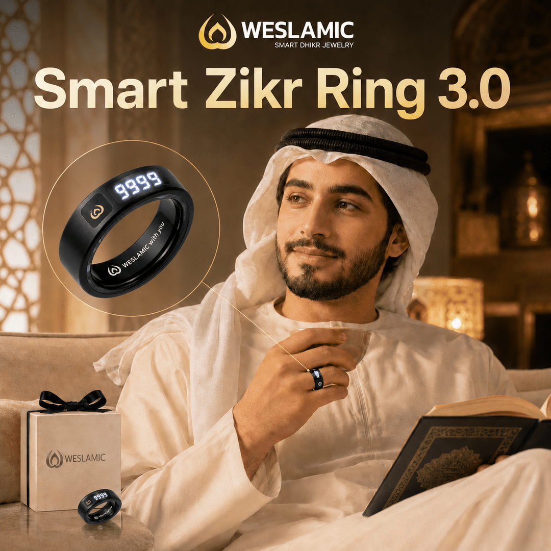 Weslamic iTasbih Peace 1 | Smart Zikr Ring 3.0 | Vibration Alert