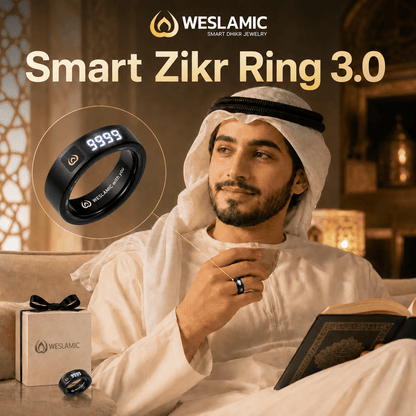 Weslamic iTasbih Peace 1 | Smart Zikr Ring 3.0 | Vibration Alert