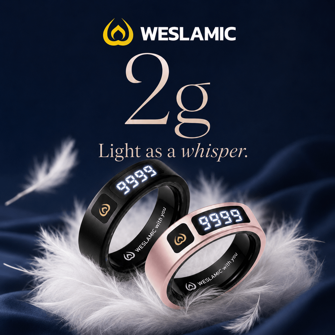 Weslamic iTasbih Peace 1 | Smart Zikr Ring 3.0 | Vibration Alert