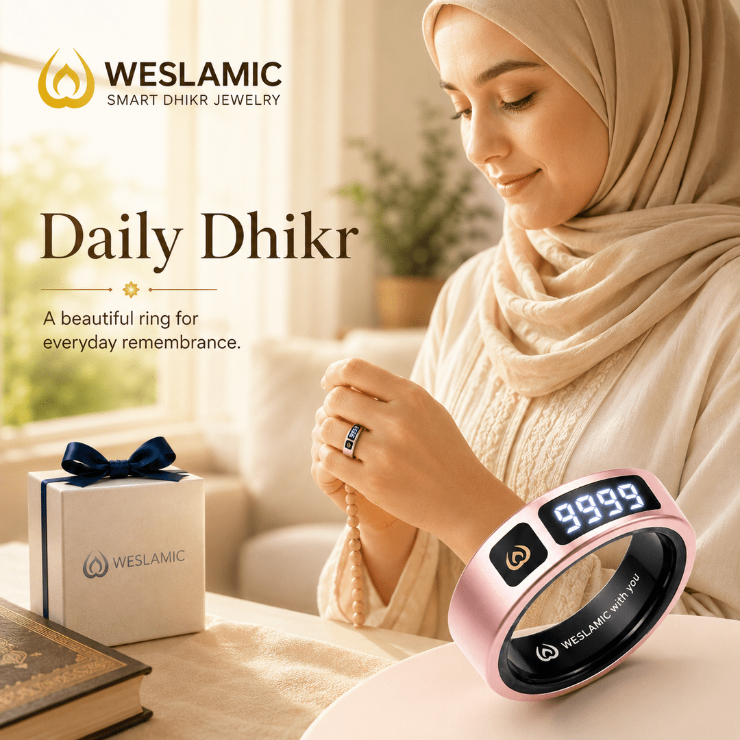 Weslamic iTasbih Peace 1 | Smart Zikr Ring 3.0 | Vibration Alert