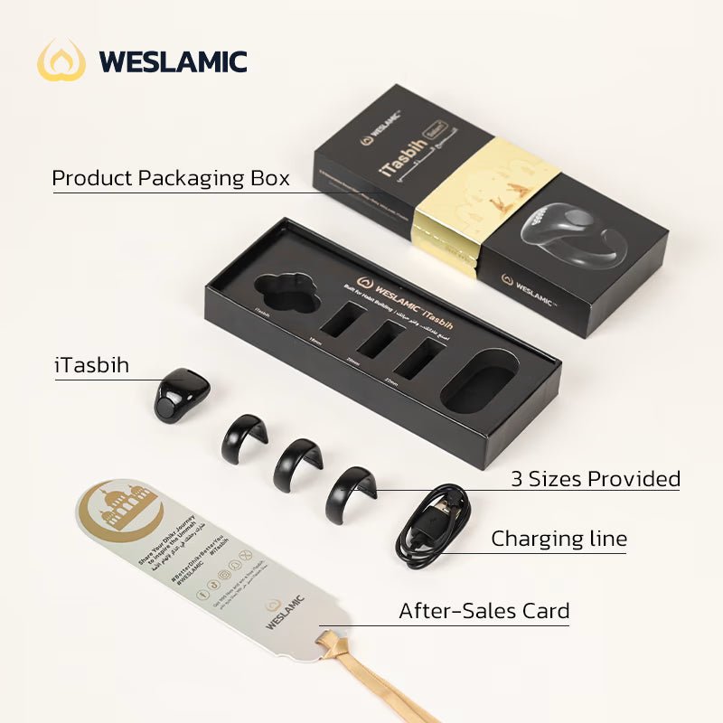 iTasbih Salam+ Smart Zikr Ring | Magnetic Charging | Premium Gift Box